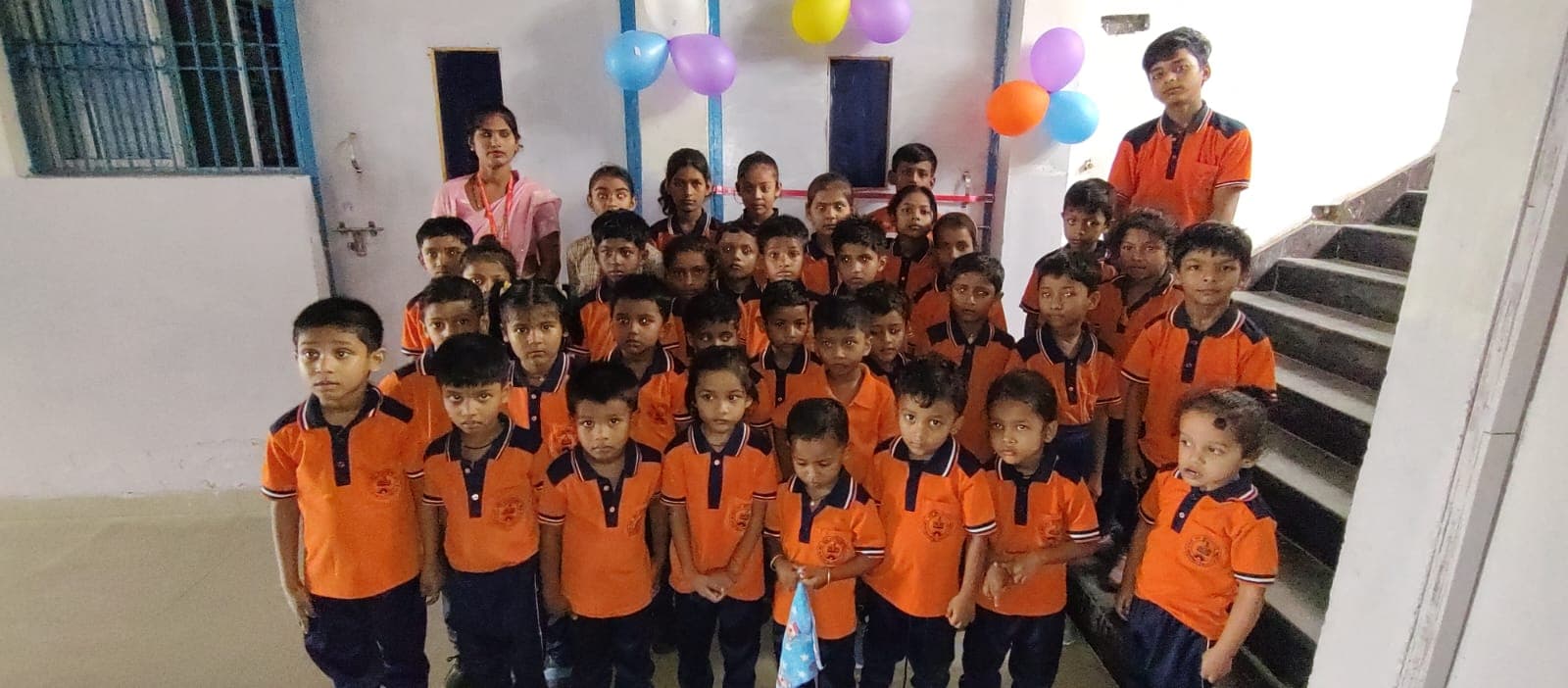 Students at a school celebration